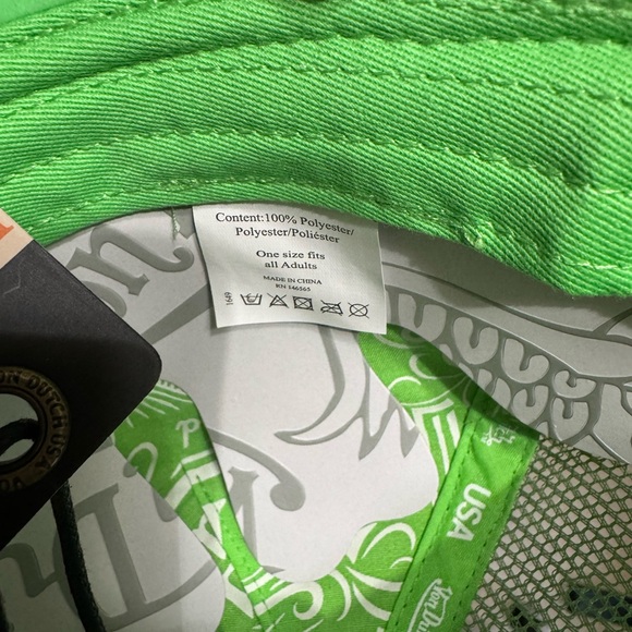 Von Dutch Neon Green velvet trucker Hat - Picture 6 of 7